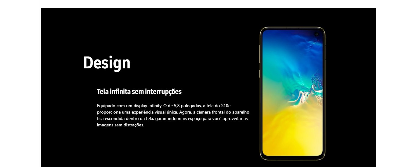  Smartphone Samsung Galaxy S10e 128GB 6GB RAM Tela 5,8